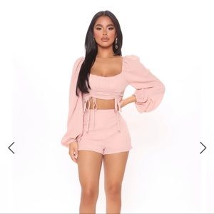 Pink Top and Short Set